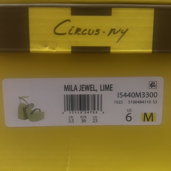 Circus NY Mila Jewel Platform Sandal in Lime - Picture 3 of 3